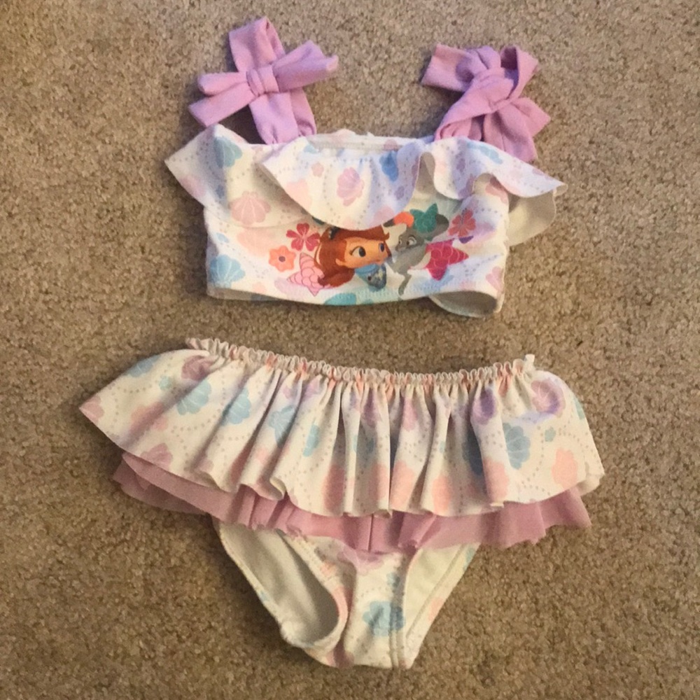 DISNEY PRINCESS SOPHIA TWO PIECE SWIM - Picture 1 of 6